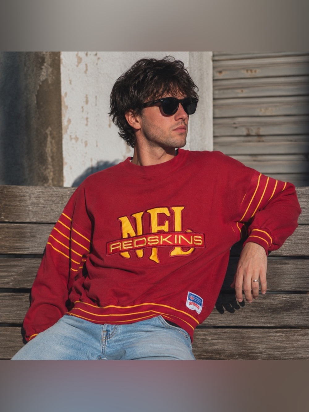 Vintage 90s Washington Redskins Nutmeg Mills NFL Sweatshirt Men XL Made USA